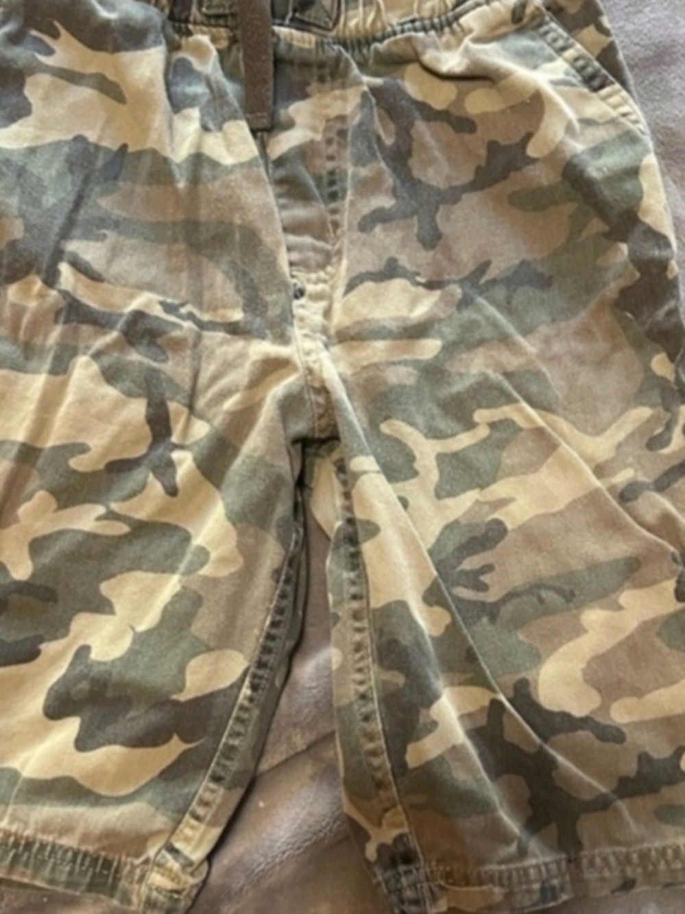 Avalanche Kids Camo Shorts in Green and Tan